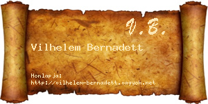 Vilhelem Bernadett névjegykártya