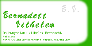 bernadett vilhelem business card